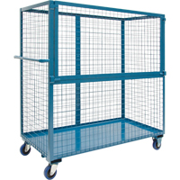 Wire Mesh Stock Truck, Steel, 24" x 55" x 36", 1200 lbs. Capacity Maritime Industrial Rubber