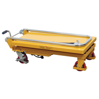 Hydraulic Scissor Lift Table, 17.75" L x 27.5" W/27-1/2" L x 17-3/4" W, Steel, 330 lbs. Capacity Maritime Industrial Rubber