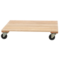 Socle roulant &agrave; plateforme en bois solide, Roues en Caoutchouc, Capacit&eacute; de 1200 lb, 18" la x 30" p x 7" h Maritime Industrial Rubber