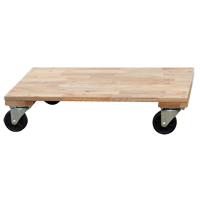 Socle roulant &agrave; plateforme en bois solide, Roues en Caoutchouc, Capacit&eacute; de 1200 lb, 24" la x 36" p x 7" h Maritime Industrial Rubber