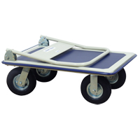 Chariot &agrave; plateforme avec poign&eacute;e pliante, Acier, 660 lb, 35" lo x 23" la, Hauteur 43,5" Maritime Industrial Rubber