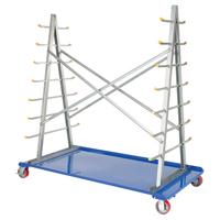 A-Frame Bar & Pipe Cart, Steel, 36-3/4" W x 73-3/4" D x 72-1/2" H, 2000 lbs. Capacity Maritime Industrial Rubber