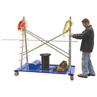 A-Frame Bar & Pipe Cart, Steel, 36-3/4" W x 73-3/4" D x 72-1/2" H, 2000 lbs. Capacity Maritime Industrial Rubber