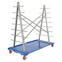 A-Frame Bar & Pipe Cart, Steel, 36-3/4" W x 73-3/4" D x 72-1/2" H, 2000 lbs. Capacity Maritime Industrial Rubber