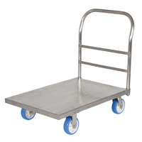 Chariot &agrave; plateforme, 36" lo x 24" la x Capacit&eacute; 2000 lb, Roues en Polyur&eacute;thane Maritime Industrial Rubber
