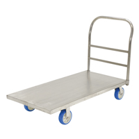 Chariot &agrave; plateforme, 48" lo x 24" la x Capacit&eacute; 2000 lb, Roues en Polyur&eacute;thane Maritime Industrial Rubber