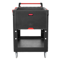 Chariot utilitaire robuste et polyvalent, 2 tiers, 25-1/5" x 36" x 51-1/2", Capacit&eacute; 500 lb Maritime Industrial Rubber