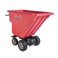 Chariot &agrave; bascule motoris&eacute;, Capacit&eacute; 13.5 cu.ft., 45" h x 27" la x 68" p Maritime Industrial Rubber