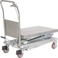 Manual Hydraulic Scissor Lift Table, 35-1/2" L x 20" W, Partial Stainless Steel, 800 lbs. Capacity Maritime Industrial Rubber