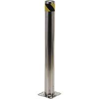 Butoir de s&eacute;curit&eacute;, Acier inoxydable, 42" h x 8" la, Argent Maritime Industrial Rubber