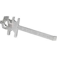 Cl&eacute; pour baril, Ouverture de 3/4"/2", Poign&eacute;e 9-1/2", Acier inoxydable Maritime Industrial Rubber