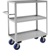 Industrial Grade Shelf Cart, 3 Tiers, 18-1/8" W x 47" H x 42" D, 1200 lbs. Capacity Maritime Industrial Rubber