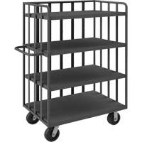 Open Portable Shelf Cart, 4 Tiers, 31-1/8" W x 57-1/2" H x 56-1/8" D, 3600 lbs. Capacity Maritime Industrial Rubber