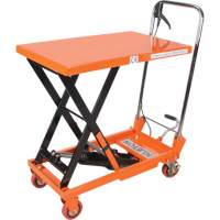Hydraulic Scissor Lift Table, 27-1/2" L x 17-3/4" W, Steel, 330 lbs. Capacity Maritime Industrial Rubber