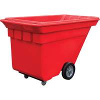 Techtruck Tilt Truck, Polyethylene, 5/8 cu. yd., 1000 lbs. Load Capacity Maritime Industrial Rubber