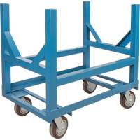 Pipe & Bar Cradle Truck, 24" L x 24" W x 34" H, 2500 lbs. Capacity, Polyurethane Wheels Maritime Industrial Rubber