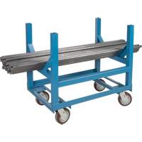 Pipe & Bar Cradle Truck, 24" L x 24" W x 34" H, 2500 lbs. Capacity, Polyurethane Wheels Maritime Industrial Rubber