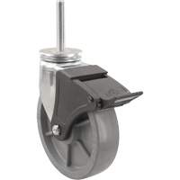Roulette Emaxx Envirothane, Pivotant avec frein, Diam&egrave;tre 4" (101,6 mm), Capacit&eacute; 1000 lb (453,6 kg) Maritime Industrial Rubber