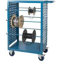 Mobile Wire Spool Cart, Steel, 6 Rod, 21" W x 48" H x 38" D, 1200 lbs. Capacity Maritime Industrial Rubber