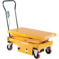 DC Powered Hydraulic Scissor Lift Elevating Cart, Steel, 39-3/4" L x 20-1/2" W, 1000 lbs. Capacity Maritime Industrial Rubber