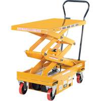 DC Powered Hydraulic Scissor Lift Elevating Cart, Steel, 39-3/4" L x 20-1/2" W, 1000 lbs. Capacity Maritime Industrial Rubber