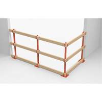 Poteaux temporaires ProGuards pour barri&egrave;re de s&eacute;curit&eacute;, 8" la x 39" h, Orange Maritime Industrial Rubber
