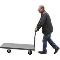 Chariot &agrave; plateforme, 48" lo x 24" la x Capacit&eacute; 2000 lb, Roues en Caoutchouc Maritime Industrial Rubber