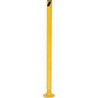Borne de protection &agrave; ressort, Acier, 42" h x 2-1/8" la, Jaune Maritime Industrial Rubber