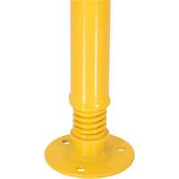 Borne de protection &agrave; ressort, Acier, 42" h x 2-1/8" la, Jaune Maritime Industrial Rubber