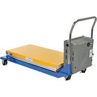 DC Powered & Manual Scissor Lift Table, Steel, 48" L x 24" W, 1000 lbs. Capacity Maritime Industrial Rubber