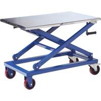 Manual Scissor Lift Table, 37" L x 23-1/2" W, Steel, 660 lbs. Capacity Maritime Industrial Rubber