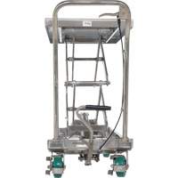 Manual Hydraulic Scissor Lift Table, 36-1/4" L x 19-3/8" W, Stainless Steel, 600 lbs. Capacity Maritime Industrial Rubber
