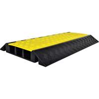 Powerhouse Heavy-Duty Straight Cable Protector, 3 Channels, 36" L x 19.75" W x 3" H Maritime Industrial Rubber