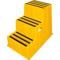 Industrial Step Stool, 3 Steps, 34-13/16" x 22-7/16" x 28-1/2" High Maritime Industrial Rubber