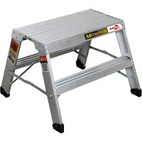 Portable Work-Stand Saw Horse, Aluminum Frame, 12-1/4" D x 24" H Maritime Industrial Rubber