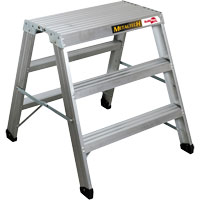 Portable Work-Stand Saw Horse, Aluminum Frame, 12-1/4" D x 36" H Maritime Industrial Rubber