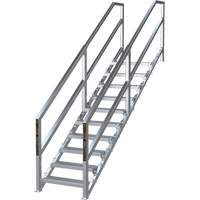 Syst&egrave;me d'escalier modulaire pour la construction de 6-10 marches SmartStairs, 75" ha Maritime Industrial Rubber