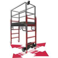 Complete Motorized Buildman 6' Baker Scaffold Kit, 31" D x 118-3/4" H Maritime Industrial Rubber
