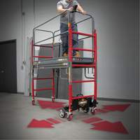 Complete Motorized Buildman 6' Baker Scaffold Kit, 31" D x 118-3/4" H Maritime Industrial Rubber