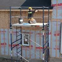 Complete Scaffold Tower with Casters, 69-1/2" D x 178" H Maritime Industrial Rubber