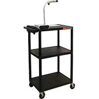 Electric Utility Cart, 3 Tiers, 24" x 42" x 18", 300 lbs. Capacity Maritime Industrial Rubber