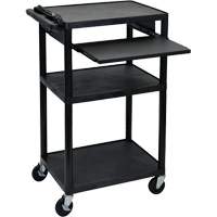 Electric Utility Cart, 3 Tiers, 24" x 42" x 18", 300 lbs. Capacity Maritime Industrial Rubber
