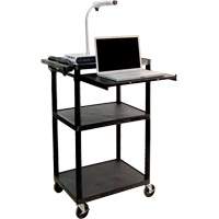 Electric Utility Cart, 3 Tiers, 24" x 42" x 18", 300 lbs. Capacity Maritime Industrial Rubber