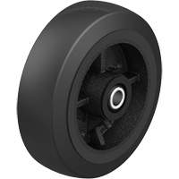 Roue en caoutchouc noir sur noyau en fonte noir, 12" (304,8 mm) dia. x 2-1/2" (64 mm) la, Capacit&eacute; de 396,8 lb (180 kg) Maritime Industrial Rubber