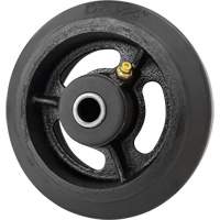 Roue en caoutchouc moul&eacute;, 5'' (127 mm) dia. x 1-1/2" (38 mm) la, Capacit&eacute; de 400 lb (181 kg) Maritime Industrial Rubber