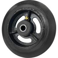 Roue en caoutchouc moul&eacute;, 6'' (152 mm) dia. x 1-1/2" (38 mm) la, Capacit&eacute; de 450 lb (204 kg) Maritime Industrial Rubber