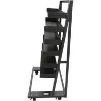 Single-Sided Heavy Duty A-Frame Cart with 6 Lipped Trays, 38" x 25" x 63", 2500 lbs. Capacity Maritime Industrial Rubber
