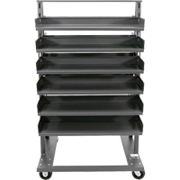 Double-Sided Heavy Duty A-Frame Cart with 12 Trays, 38" x 30" x 63", 2500 lbs. Capacity Maritime Industrial Rubber
