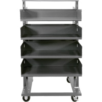 Double-Sided Heavy Duty A-Frame Cart with 8 Large Trays, 38" x 30" x 63", 2500 lbs. Capacity Maritime Industrial Rubber