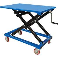 Manual Scissor Lift Table, 37-3/8" L x 23-5/8" W, Steel, 660 lbs. Capacity Maritime Industrial Rubber